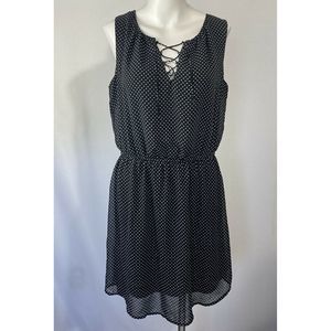 Black Polka Dot Sleeveless Dress